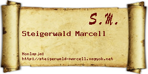 Steigerwald Marcell névjegykártya