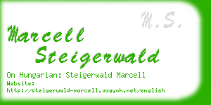 marcell steigerwald business card